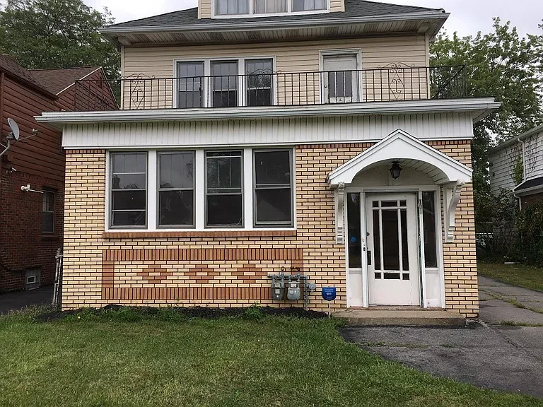 Front exterior and covered entrance at 19 Godfrey St, Buffalo NY 14215
